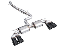 Load image into Gallery viewer, AWE MK8 Volkswagen Golf R 3in Touring Edition Quad Exhaust - Diamond Black Tips