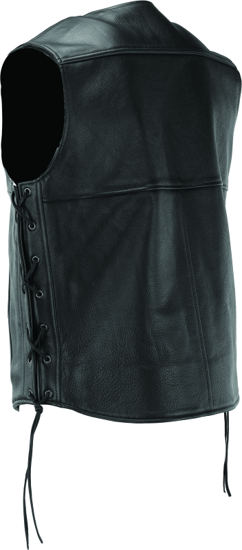 Kuryakyn Leather By River Road Old Skool Leather Vest Black - Large