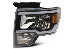 Load image into Gallery viewer, Raxiom 09-14 Ford F-150 Axial Series Headlight w/ SEQL LED Bar- Blk Housing (Clear Lens)