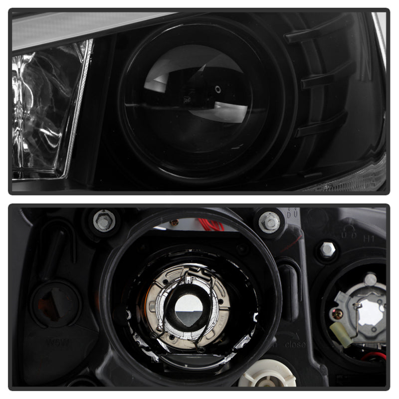 Spyder 08-17 Mitsubishi Lancer EVO 10 Projector Headlights - Black (PRO-YD-ML08V2SI-SEQ-BK)