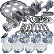 Load image into Gallery viewer, Eagle Chevy 350 1Pc 3.750in Crank 5.700in I-Beam Rods 4.000in Pistons 168 Tooth FP Balanced Assembly