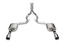Corsa 24+ Ford Mustang GT Xtreme CatBack Exhaust Sys 3.0in Dual Rear Exit w/4.5in Straight Cut Tips