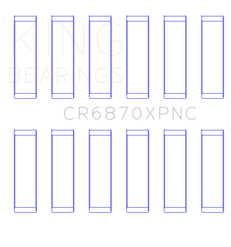 King Engine Bearings Nissan VR38DETT pMaxKote Performance Con Rod Bearing Set - Size +0.25mm