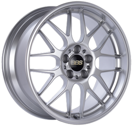 BBS RG-R 18x8.5 5x114.3 ET36 PFS Diamond Silver Wheel -82mm PFS/Clip Req