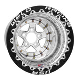 Weld Alumastar 2.0 15x12 / 5x4.5 BP / 7in. BS Polished Wheel - Black Single Bead Lock MT