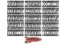 Load image into Gallery viewer, Hardline Boat Lettering Registration Kit 3 in. - 700 Chrome/Black