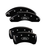 MGP 4 Caliper Covers Front and Rear 22-24 Ford Maverick Powder Coat Finish - Blk w/ Silv. Ford Logo