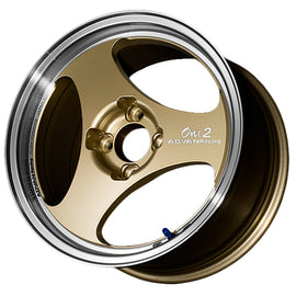 Advan ONI2 15X8.0 +30 4x100 Machining and Champagne Gold Wheel