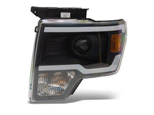 Load image into Gallery viewer, Raxiom 09-14 Ford F-150 Axial Series Projector Headlights w/ LED Light Bar- Blk Housing (Clear Lens)