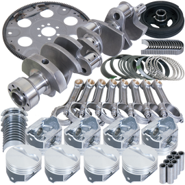 Eagle Chevy 350 1Pc 3.750in Crank 5.700in I-Beam Rods 4.040in Pistons 153 Tooth FP Balanced Assembly