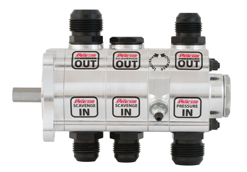 Peterson Fluid Systems R4 3-Stage Oil Pump - Right Side Mount - Rear Drive Drag - Front Pressure