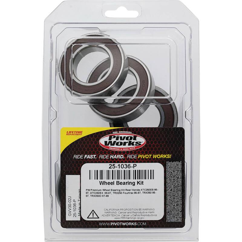 Pivot Works Honda Wheel Bearing Kit Premium Bearings