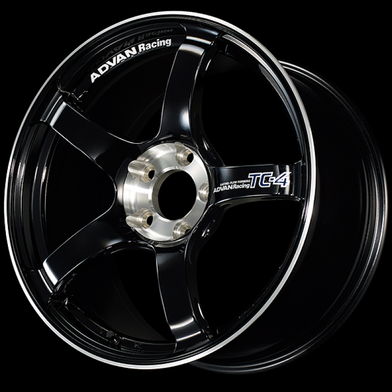Advan TC-4 SE 17x8.0 / +45 Offset / 5x114.3 / 73mm Bore / Racing Gloss Black and Diamond Cut