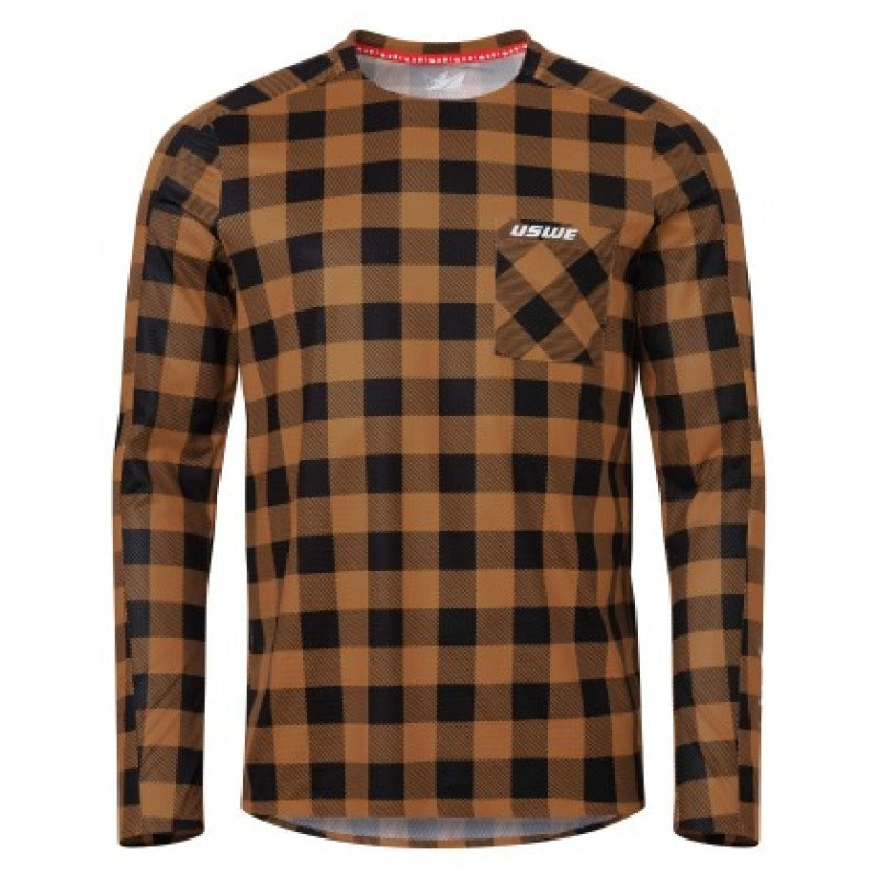 USWE Flannel Long Sleeve Lightweight Off-Road Jersey Bronze - 2XL