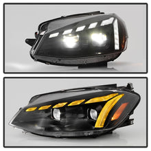 Load image into Gallery viewer, Spyder 18-21 VW Golf Halogen Model Only High-Power LED Headlights - Black (PRO-YD-VG17HALAP-SBGR-BK)