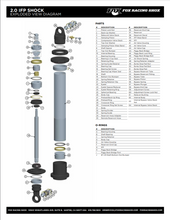 Load image into Gallery viewer, Fox Eyelet Shaft Dia. 1.25 Shaft 1.99 OD x 1.05 TLG No Port Bump Stop Al Black