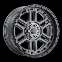 Load image into Gallery viewer, Weld Off-Road Crux 22x10in / 5x127 BP / ET -18 / 87.1mm Bore - Satin Gunmetal / Satin Black Wheel