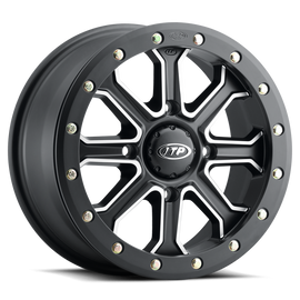 ITP Inertia Beadlock 14x7 / 4x137 BP / 40mm Offset Matte Black w/ Machined Accents Wheel