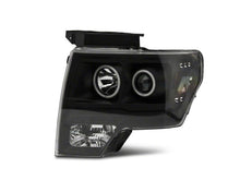 Load image into Gallery viewer, Raxiom 09-14 Ford F-150 Super White LED Halo Projector Headlights- Blk Housing (Clear Lens)