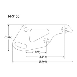 Peterson Fluid Systems Chevrolet Small Block Mount Blade - Left Side
