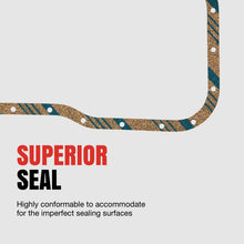 Load image into Gallery viewer, Fel-Pro OS 30912 C-1 Engine Oil Pan Gasket Set Blue Stripe cork-rubber