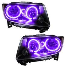 Load image into Gallery viewer, Oracle 11-13 Jeep Grand Cherokee Pre-Assembled Halo Headlights (Non HID) Chrome - UV/Purple
