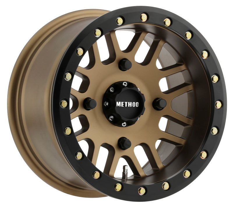 Method MR406 UTV Beadlock 14x8 4+4/-2mm Offset 4x156 132mm CB Method Bronze w/Matte Black Ring Wheel