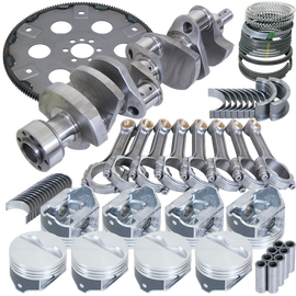 Eagle Chevy 350 1Pc 3.750in Crank 5.700in I-Beam Rods 4.000in Pistons 168 Tooth FP Balanced Assembly