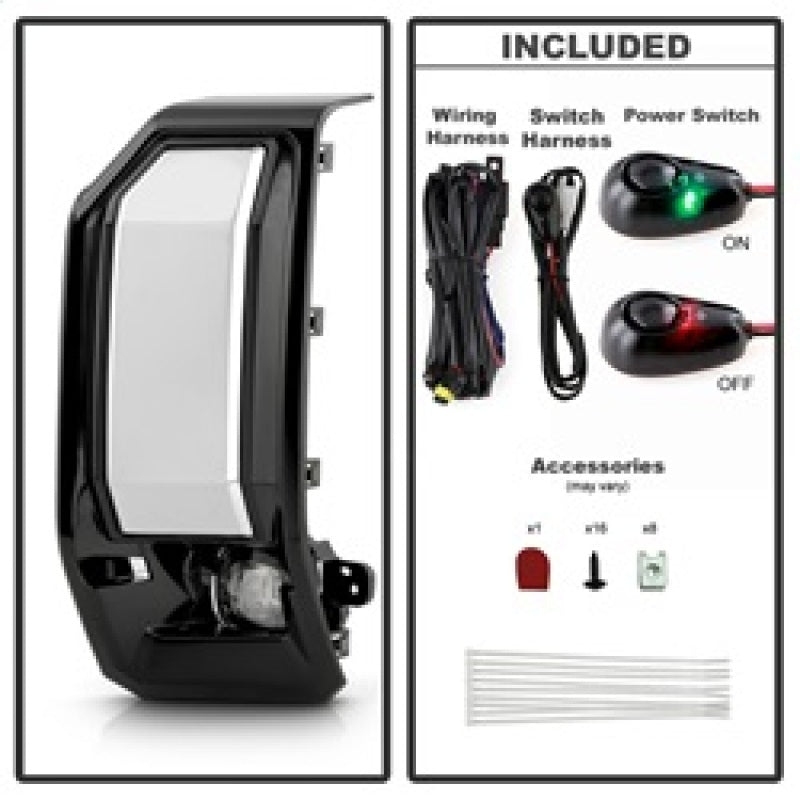 Spyder 24-25 GMC Sierra 2500HD/3500HD OEM Full LED Fog Lights w/Switch - Clear (FL-GS2024-25-LED-C)