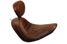 Load image into Gallery viewer, Mustang 04-21 Harley Sportster Wide Tripper Solo Seat w/Driver Backrest - Distressed Brown