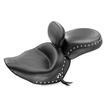 Load image into Gallery viewer, Mustang 06-15 Yamaha Roadliner, Stratoliner Wide Touring Solo Seat w/Driver Backrest Studs - Black