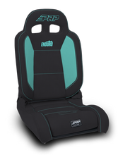 Load image into Gallery viewer, PRP EnduroDaily Reclining Suspension Seat - Black/Teal Vinyl - Driver