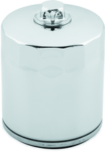 Load image into Gallery viewer, Twin Power Twin Cam and M8 Chrome Oil Filter With Nut Replaces H-D 63798-99 with Backflow Valve