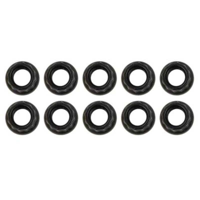 Moroso Black OX Nuts - 1/4-28 (10 Pack)