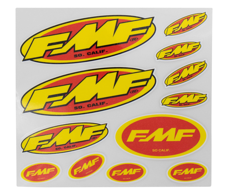 FMF Racing 5In Jersey Sticker (Yel/Red) (50 Pack)