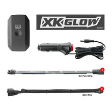 Load image into Gallery viewer, XK Glow New Style XKchrome Car Interior Mini Kit w/ Dual-Mode Dash Mount Controller 6x10In