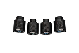 Corsa 20-25 Chevrolet Corvette C8 RWD 4.5in Carbon Fiber Black PVD Tip Kit (For Corsa Exhaust Only)