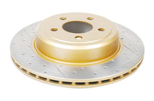Load image into Gallery viewer, DBA 05-09 Chrysler 300 C Rear Gold Cross Drilled &amp; Slotted KP Street Series Rotor