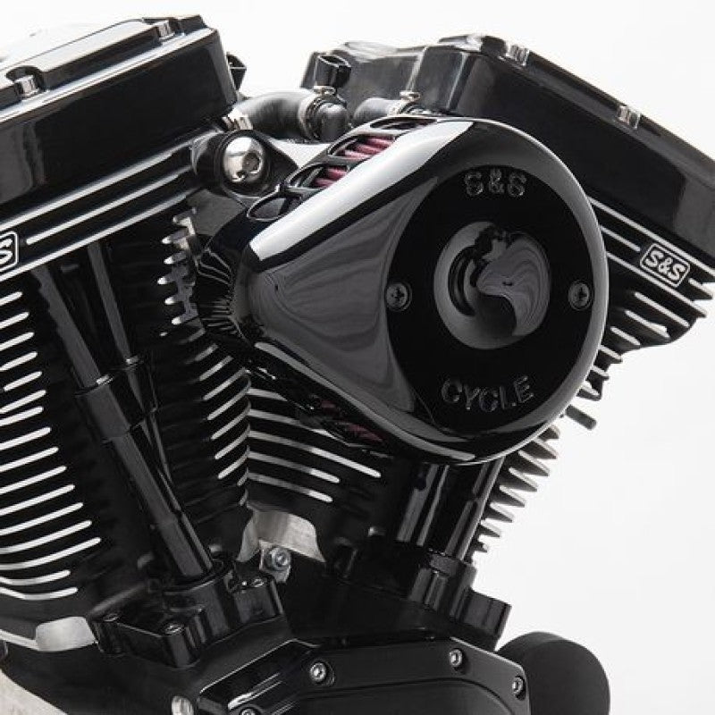 S&S Cycle 2007+ XL Sportster Models Stealth Air Cleaner Kit w/ Gloss Black Mini Teardrop Cover