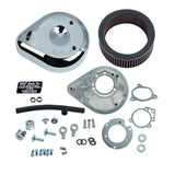S&S Cycle 08-16 Touring Stock Bore Throttle By Wire Teardrop Air Cleaner Kit - Chrome