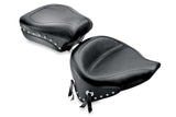 Mustang 84-06 Harley Standard Rear Tire Wide Touring Passenger Seat w/Studs- Black