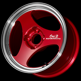 Advan ONI2 15x5.5 / +45 Offset / 4x100 / 63mm Bore / Machining and Racing Candy Red