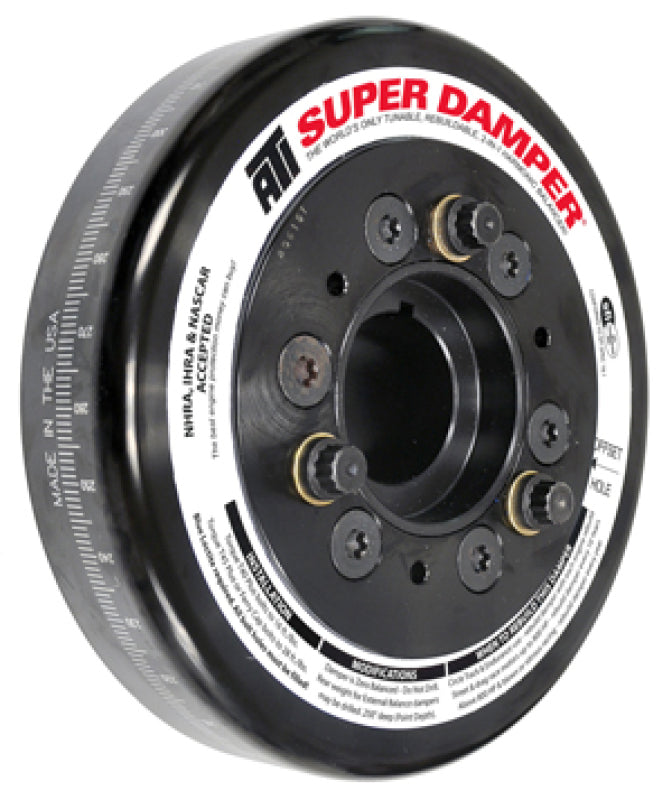 ATI Damper - 6.325in - Alum - Chevy SB - w/BB 1.600 Snout - C-Bore Front - 2 Ring