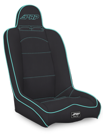 PRP Daily Driver High Back Suspension Seat- Black/Teal Vinyl