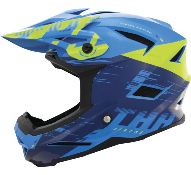 THH Helmets T-42 BMX Xtreme  Blue/Yellow - Small