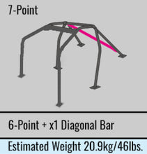 Load image into Gallery viewer, Cusco D1 Chromoly 2-Pssgr 7-PT Dash / Around-Through Blue Roll Cage 90-97 Mazda Miata