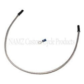 NAMZ Oil Sending Harness Cover (SS Braided & Clear Coated - Stock Length)