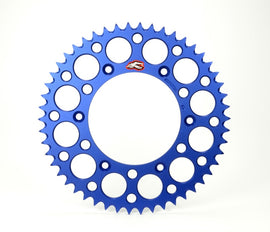Renthal 15-22 Yamaha WR 250F/ YZ 250F/FX/ 2005 YZ450F Rear Grooved Sprocket - Blue 520-51P Teeth