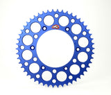 Renthal 02-23 Yamaha YZ 125/ YZ 250/F/X/ YZ450F Rear Grooved Sprocket - Blue 520-49P Teeth