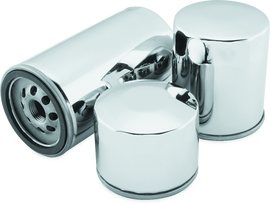 Twin Power Twin Cam and M8 Chrome Magnetic Oil Filter Replaces H-D 63798-99 with Backflow Valve